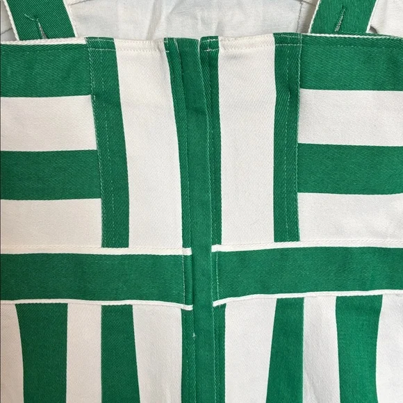 NWOT Hyacinth House Green & White Striped Hooper Denim Midi Dress Sz S - Picture 7 of 9